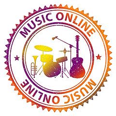 Image showing Music Online Indicates Web Site And Acoustic