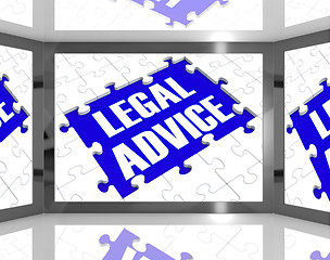 Image showing Legal Advice On Screen Showing Legal Consultation