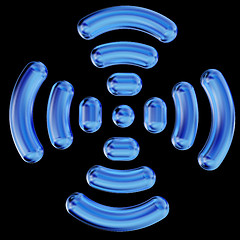 Image showing Radio Frequency Identification symbol. 3d illustration