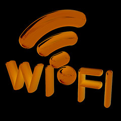 Image showing WiFi symbol. 3d illustration