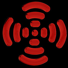 Image showing Radio Frequency Identification symbol. 3d illustration