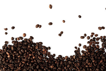 Image showing coffee grains,abstract, dark