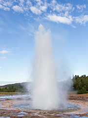 Image showing Strokkur eruption in the Geysir area, Iceland