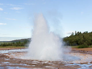 Image showing Strokkur eruption in the Geysir area, Iceland