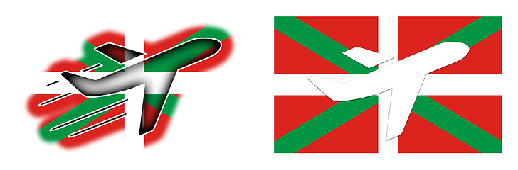 Image showing Nation flag - Airplane isolated - Basque Country