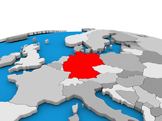 Image showing Germany on globe in red