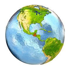 Image showing Guatemala in red on full Earth