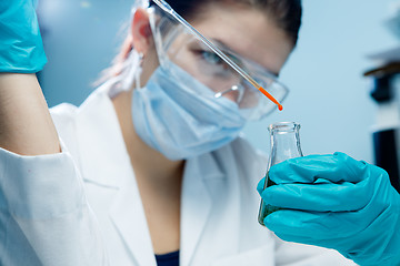 Image showing Laboratory assistant at chemistry lab