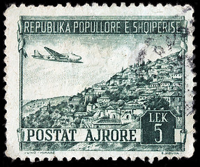 Image showing Albanian Airmail Stamp