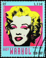 Image showing Marilyn by Andy Warhol Stamp 