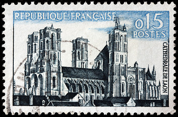 Image showing Laon Cathedral Stamp