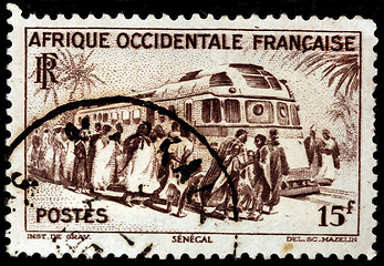 Image showing Dakar Railroad Stantion Stamp