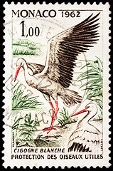 Image showing White Stork Stamp