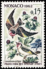 Image showing European Goldfinch Stamp