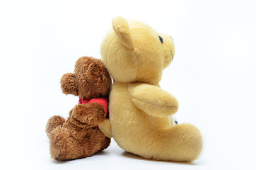 Image showing Two teddy bears