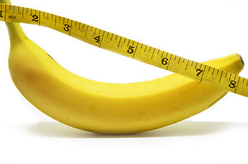 Image showing Banana with tape measure