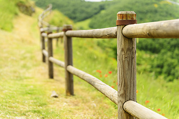 Image showing Path and handrail in village Elcito