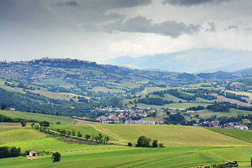 Image showing Typical landscape in Marche