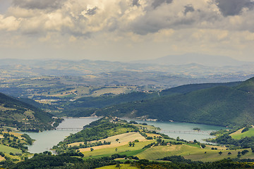 Image showing Typical landscape in Marche