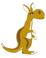 Image showing Cartoon animal kangaroo