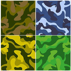 Image showing Sample fabrics camouflage