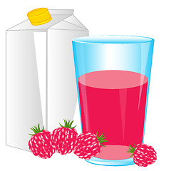 Image showing Juice from raspberry