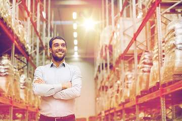 Image showing happy man at warehouse