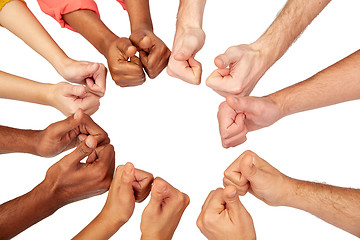 Image showing hands of international people showing thumbs up