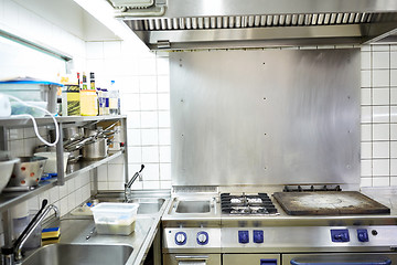 Image showing restaurant professional kitchen equipment