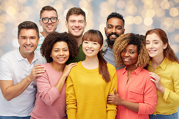 Image showing international group of happy smiling people