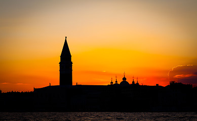 Image showing Sunset in Venice, Italy