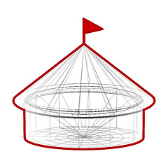 Image showing Vector circus tent in wireframe form