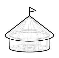 Image showing Vector circus tent in wireframe form