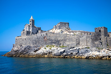 Image showing Porto Venere, Italy - June 2016 - San Pietro church