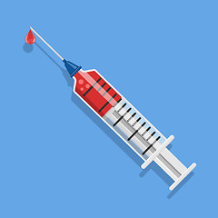 Image showing plastic medical syringe icon