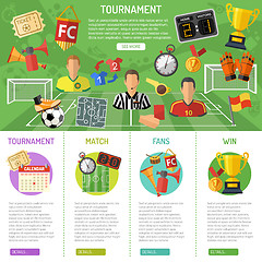 Image showing Soccer Banner and infographics