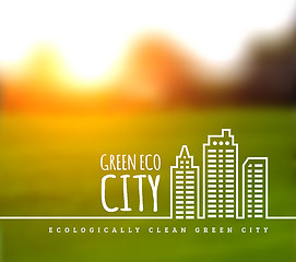 Image showing Ecologically clean green city.