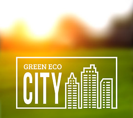 Image showing Ecologically clean green city.