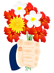 Image showing Flower in hand