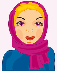 Image showing Girl in kerchief