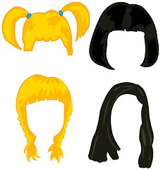 Image showing Feminine hairstyles wigs