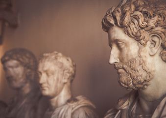 Image showing VENICE, ITALY - JUNE 27, 2016: Statues detail in Palazzo Ducale 