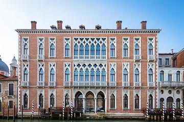 Image showing 300 years old venetian palace facade from Canal Grande