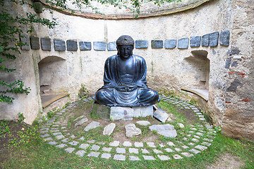 Image showing Meditating Japanese Buddha Statue