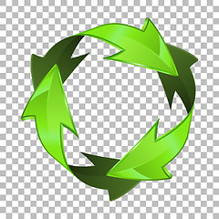 Image showing 3D Recycling Symbol