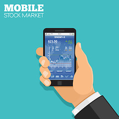 Image showing Mobile stock market