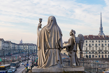 Image showing Turin, Italy - January 2016: Faith Statue