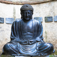 Image showing Meditating Japanese Buddha Statue