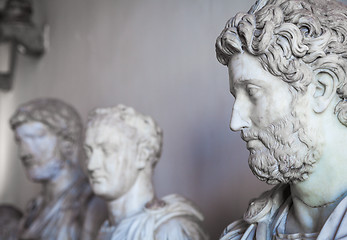 Image showing VENICE, ITALY - JUNE 27, 2016: Statues detail in Palazzo Ducale 