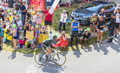 Image showing The Cyclist Thomas Voeckler on Col du Glandon - Tour de France 2